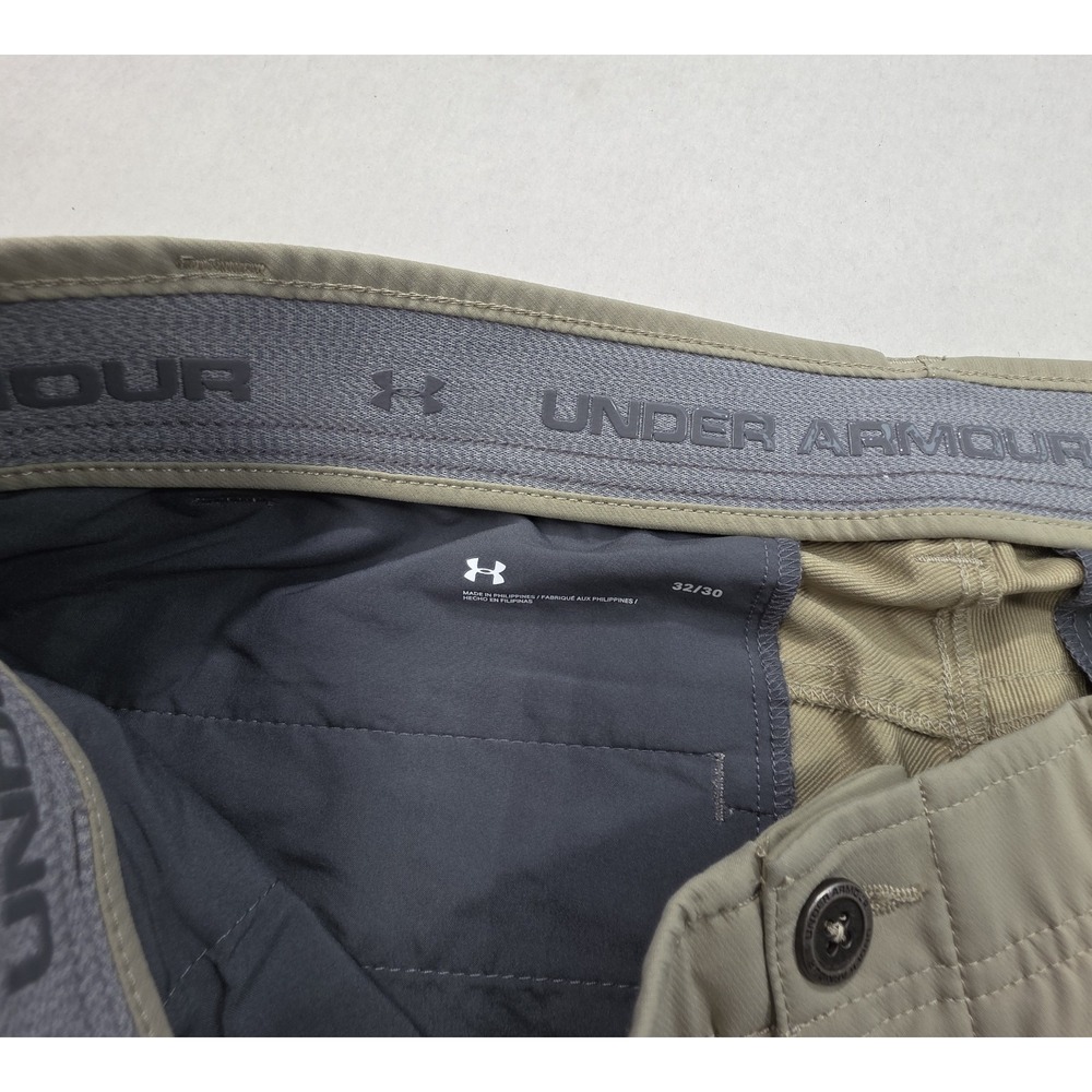 Under Armour Pants 32X30 Beige Grip Waist Chino‎ Lightweight Golf LIMITED USE - Picture 6 of 11